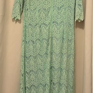 Dainty Jewells Green 3/4 Sleeve Dress